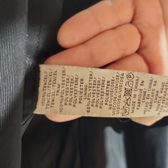 Anthropologie Women's Fleur Wood Black Strata Chiffon Blazer Jacket Size 00P - Picture 7 of 9